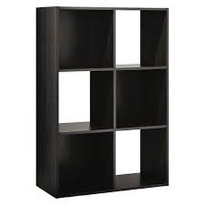 lot 132 image: 11 6 Cube Organizer Shelf - Room Essentials-Espresso
