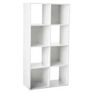 lot 140 image: 11 8 Cube Organizer Shelf - Room Essentials-White