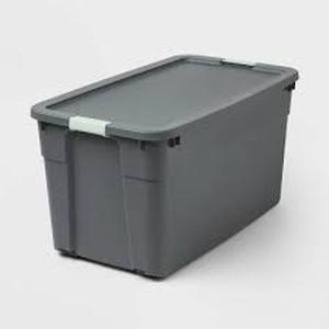 lot 146 image: Lot of 4 45gal Latching Storage Tote - Brightroom-Grey