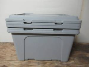 lot 152 image: Lot 2 Hefty 18gal Max Pro Storage Tote Gray