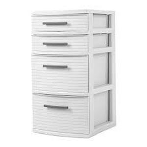 lot 157 image: 4 Drawer Medium Tower Off-White - Brightroom