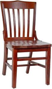 lot 174 image: Flash Furniture HERCULES Series Finished School House Back Wooden Restaurant Chair-mahogany