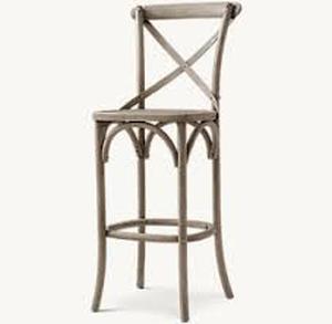 lot 185 image: HERCULES Series Wood Cross Back Barstool