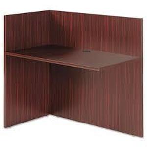 lot 208 image: Alera ALEVA324424ES Valencia Series 44-18 in. x 23-58 in. x 41-12h in. Reversible Reception Return - Mahogany