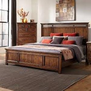 lot 216 image: Wolf Creek Collection Queen Panel Bed