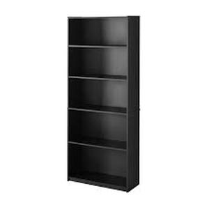 lot 217 image: 71 5-Shelf Standard Bookcase (Black)