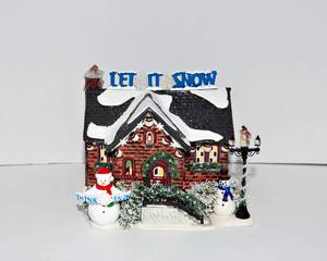 lot 237 image: Department 56 Christmas Lane The Snowman House The Original Snow Village Collection