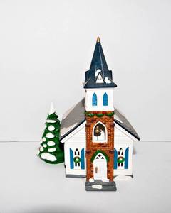 lot 289 image: Department 56 Wedding Chapel The Original Snow Village