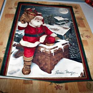 lot 270A image: Milliken Up on The Housetop Santa Area Rug