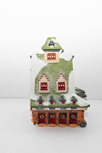 lot 371 image: Department 56 Reindeer Barn Heritage Village Collection North Pole Series
