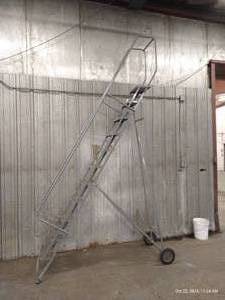 lot 1 image: Cotterman Rolling Metal Warehouse Stairs