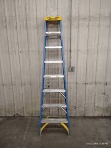 lot 71 image: Werner 8 Fiberglass Stepladder
