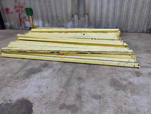 lot 149 image: (10) 12 Foot Heavy Duty Pallet Storage Rack Sides, Wood & Brackets