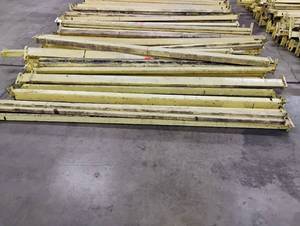 lot 151 image: (20) 9 Foot Heavy Duty Pallet Storage Rack Sides, Wood & Brackets
