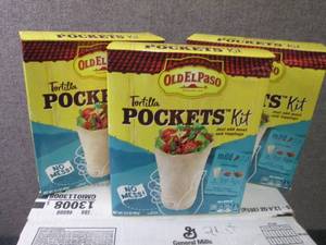 lot 65 image: 3- 12.4 oz Old El Paso Tortilla Poc...