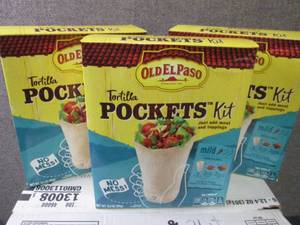 lot 67 image: 3- 12.4 oz Old El Paso Tortilla Poc...
