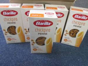 lot 74 image: 5- 8.8 oz Barilla Chickpea Penne Pa...