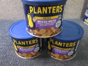 lot 91 image: 3- 10.3 oz Planters Salted Mixed Nu...