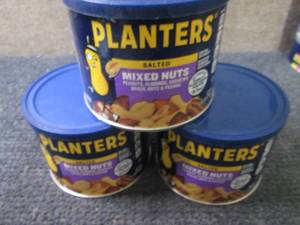 lot 92 image: 3- 10.3 oz Planters Salted Mixed Nu...