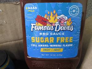 lot 98 image: 6- 18 oz Famous Daves Sugar Free B...