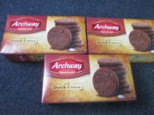 lot 168 image: 3- 8.75 oz Archway Soft Dutch Cocoa...