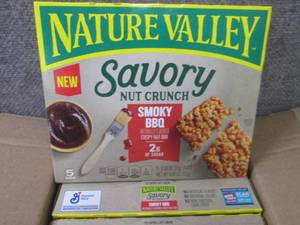 lot 171 image: 6- 5 pks Nature Valley Savory Smoky...