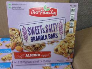 lot 174 image: 6- 6 pks Our Family Sweet & Salty G...