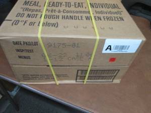 lot 222 image: Sealed Case of 12 MREs Meal Ready ...