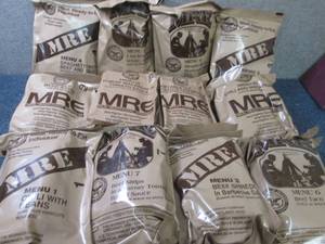 lot 225 image: Sealed Case of 12 MREs Meal Ready ...