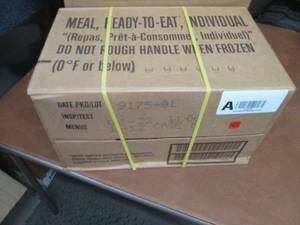 lot 226 image: Sealed Case of 12 MREs Meal Ready ...