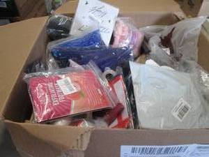 lot 392 image: Box of Assorted Small Overstock Ite...