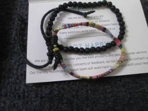 lot 393 image: 3- 2 pks Surfer Bracelets...