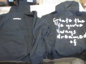 lot 464 image: 2 Unisex XL Gym Wolf Black Hooded S...