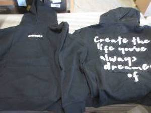 lot 467 image: 2 Unisex XL Gym Wolf Black Hooded S...