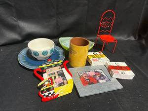lot 1 image: Assorted Home Decor and Clothing Lot - Includes Picture Frames, Decor Items, and Apparel