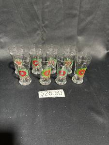 lot 41 image: Set of 10 Schmidt Beer Shot Glasses - Vintage Design
