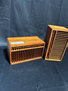 lot 97 image: Set of 2 Vintage Wooden Slot Organizers - Ideal for Home or Office