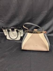 lot 212 image: Set of 2 Fashion Handbags - Stylish Shoulder Bag and Small Tote