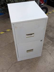lot 216 image: Steel Vertical File Cabinet - 2 Drawers
