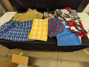 lot 230 image: Group of Assorted Fabric Pieces and Accessories