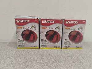 3 NEW SATCO HEAT LAMP BULBS