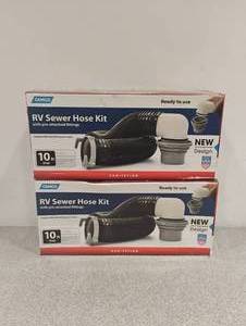 2 NEW CAMCO 10FT READY TO USE RV SEWER HOSE KITS
