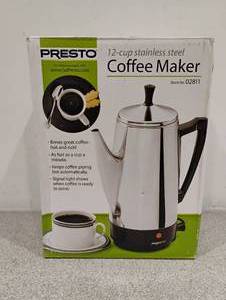 NEW PRESTO 12-CUP STAINLESS STEEL COFFEE MAKER