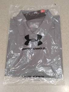 NEW UNDER ARMOUR MENS POLO SHIRT SIZE LARGE GRAY