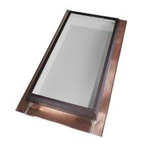 VELUX 30-12 in. x 30-12 in. Fixed Copper Pan-Flashed Skylight with Tempered Glazing  Customer Returns See Pictures
