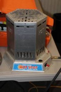 lot 523 image: Ready Heater Hot Spot Adjustable 25000-BTU Propane Heater RCP25 with Hose
