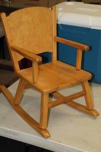 lot 548 image: Childrens Wooden Rocking Chair