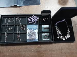 Lot Of Assorted Purple Jewelry