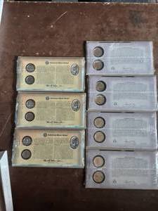 4-Sets Of Presidential Dollars First Day, 3-Sets Of American Bison Nickels First Day