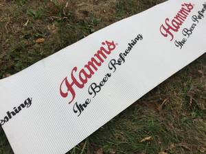 lot 108 image: Vintage 25 Ft Hamms Corrugated Sign Material Stock